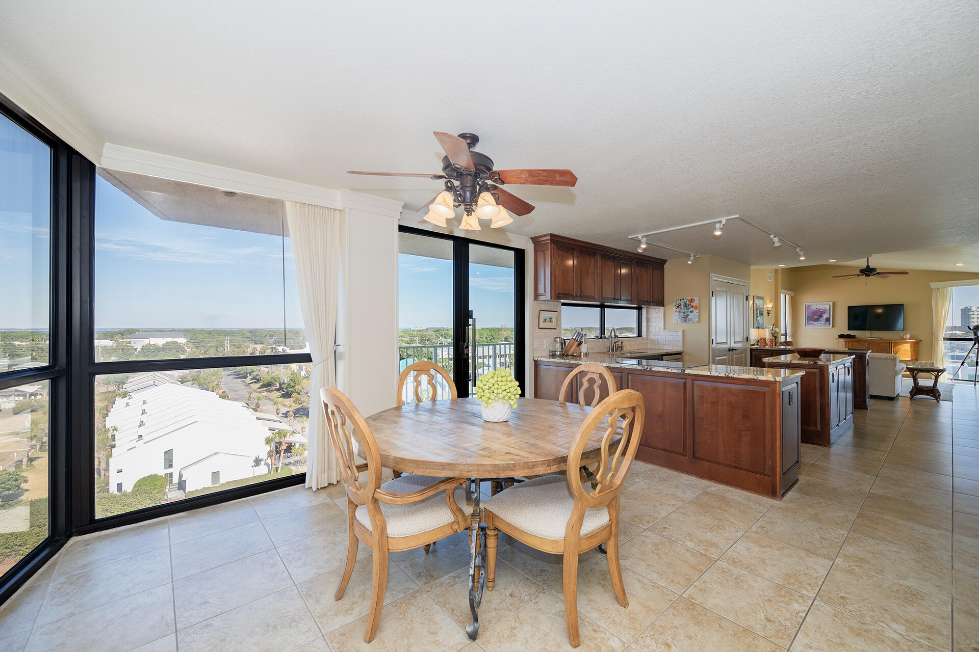 Gorgeous Coastline Gulf & Bay Views from this amazing 2BR/2BA, 1,340SF, one of a kind, top floor unit with 2 large balconies. This condo is unique with an open dining, kitchen, and living room. As you enter the unit, you are greeted with amazing views of Choctawhatchee Bay and Miramar Beach. The kitchen features granite countertops, custom island, breakfast bar, pantry & stainless appliances. The living room is large and open, with access to both the Bayside & Gulf Front Balconies. The master suite features two walk-in closets, Gulf Front balcony access, granite countertops, & large walk-in shower. Other features include a full hallway bath, multiple owner's closets, laundry closet, & conveniently located USB power outlets. Don't miss out on this a gorgeous unit. See you at the Beach!