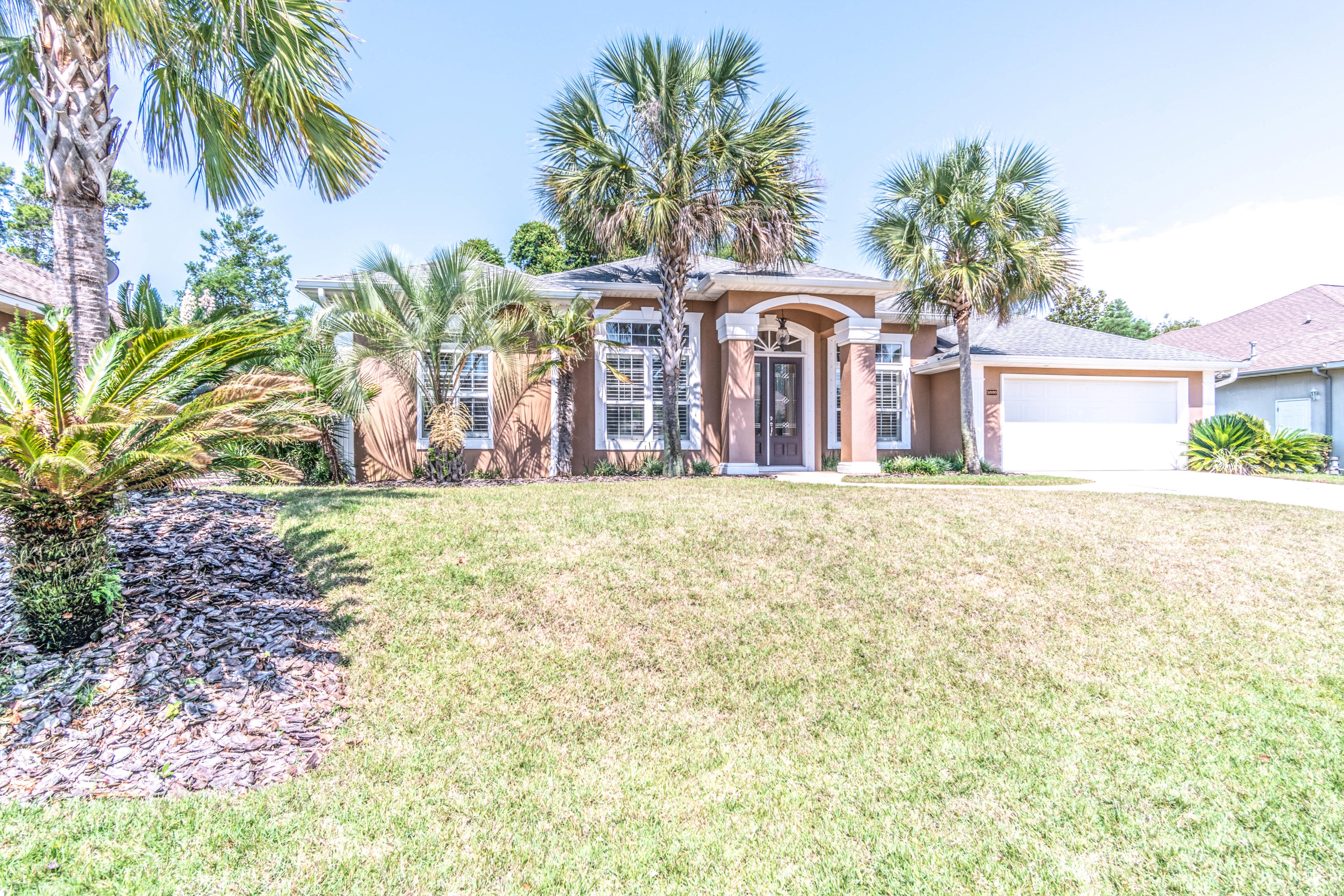 The Perfect family home. This 3/3 home is conveniently located in beautiful Chardonnay Estates, close to beaches, schools, shopping, with easy access to Hwy20 and the bases. This home has everything; Split floor plan, 12ft ceilings, 36'' gas range with side oven, stainless steel appliances, solid surface counters, large eat-in kitchen, roomy closets throughout, security system, and a large screened patio and wet bar, with fenced backyard and a stucco privacy wall. New in 2017, HVAC system, garage door opener and tension springs. With the proper furnishings the bonus room can be used as a fourth bedroom, office, playroom, exercise room. Room for that growing family with kids and pets. Open floor plan with 8' triple stacked sliding doors that open the whole house to the back patio.