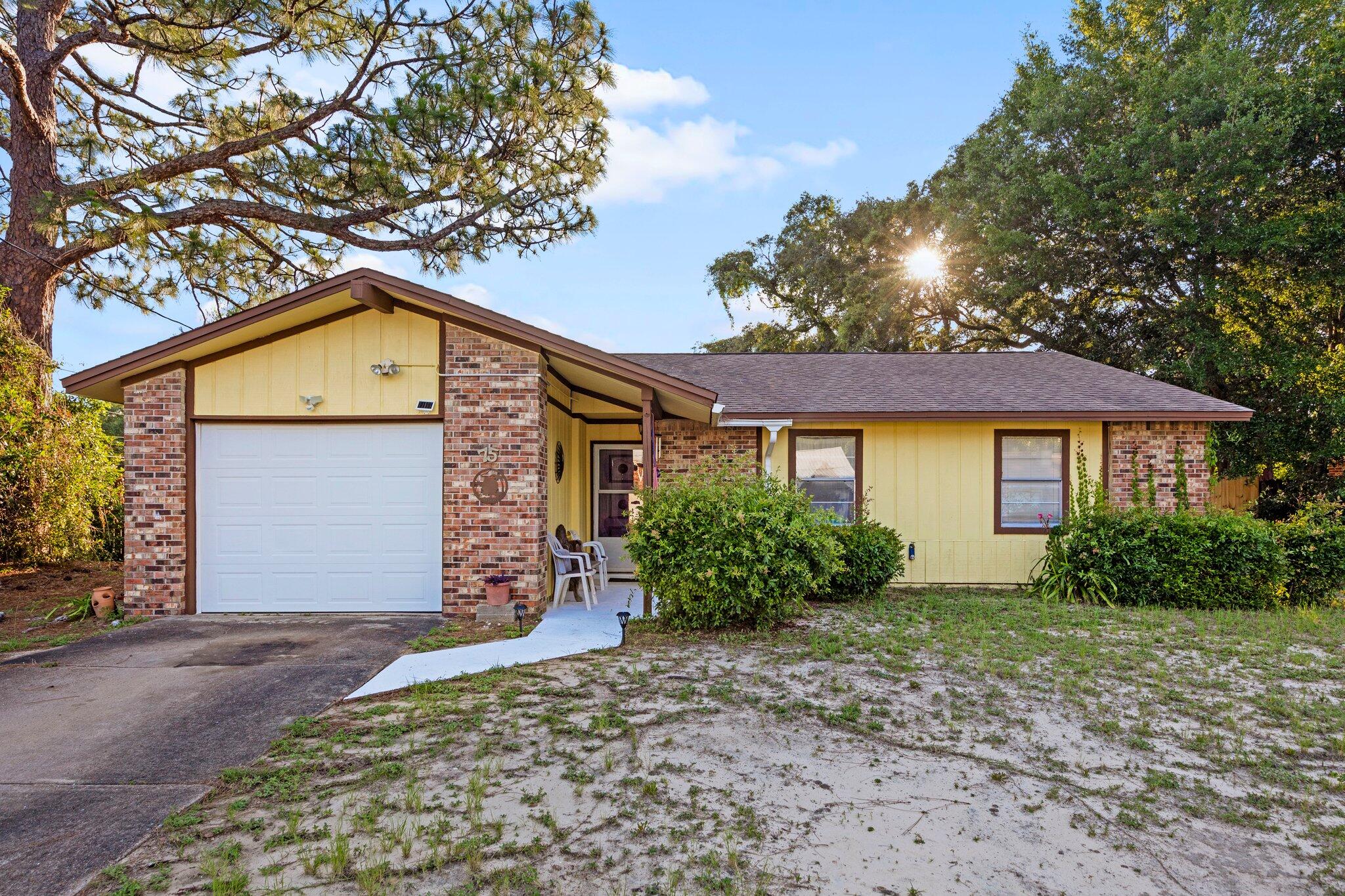 Under contract, but are open to back up offers. Pool Home featuring a beautiful 16ft. x 32ft. x 8ft deep swimming pool with a new liner in 2023. Located in central Shalimar making it an easy commute to Eglin AFB and Hurlburt isn't much farther. Situated on a corner lot with a privacy fence, this home is close to our areas bayous, bays and waterways for fishing, boating, kayaking etc. and our famous sugar white sand beaches are just 5.6 miles via roadways. Shalimar Pointe Golf course is just down the road, along with several neighborhood parks and ball park area. This charming home would make a perfect forever home, a first home, a home to downsize in, a 2nd home or make a great rental property for your investment portfolio. The entry way into the nice sized living room looks out to the sp arkling pool, and is also open to the kitchen and dining area. The kitchen has a nice breakfast bar with room for seating and a lot of counter space. The bedrooms and guest bath are just down the hall, and the master bedroom and bath feature a walk-in closet and a separate door to the back patio and swimming pool. A one car garage with laundry and built in bar and storage is quite roomy, and also has pulldown attic stairs. The roof is from 2013, the water heater is 2018, the pool liner in 2023 and the home has copper wiring. All information is deemed accurate. All interested parties should verify any dimensions and information deemed important to them.