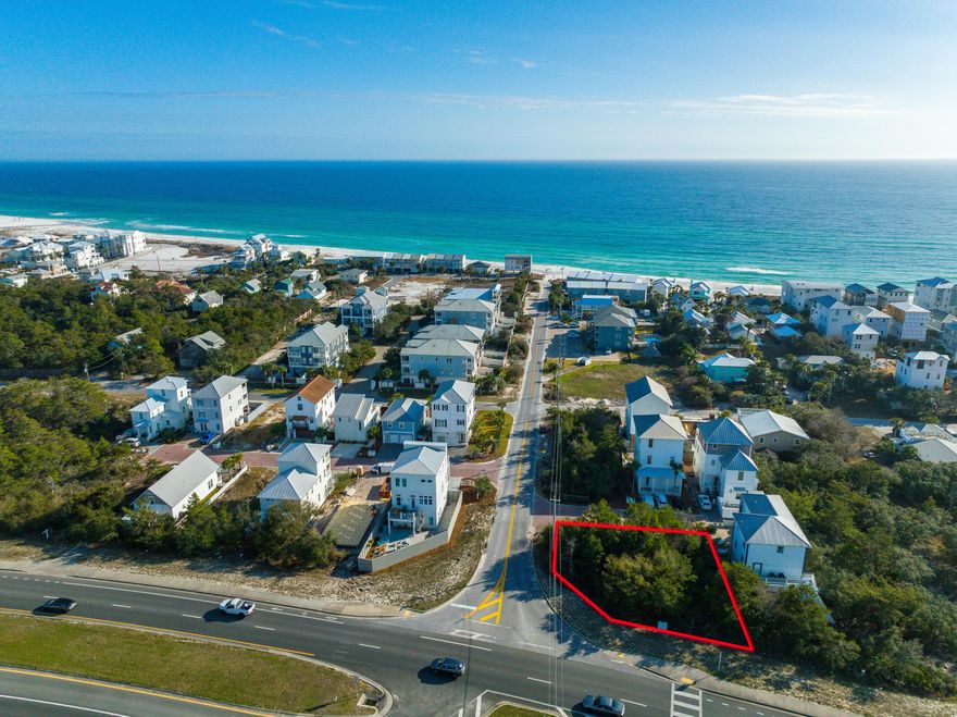 The purchase of Lot 8 Bluewater View Avenue comes complete with plans previously approved by the Walton County planning department. This corner lot is a short walk from the South Walton Lakeshore Drive beach access, has no HOA and may offer gulf views from the to-be-built home. Lot location is a short bike ride to and from the restaurants and shops of Rosemary Beach.