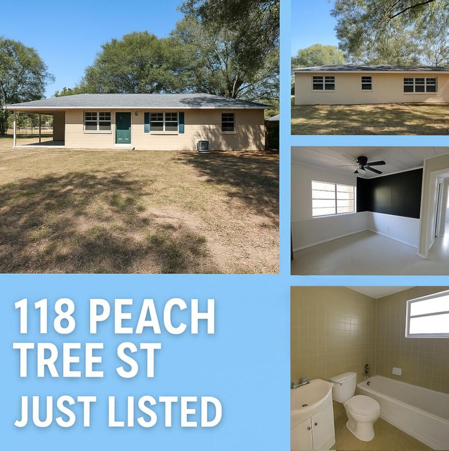 REO Now available this 3 bedroom, 1 bath concrete block home is located in the quiet Paxton community, just a few blocks from Paxton School and beautiful Lake Jackson. The property offers a metal roof, large kitchen with plenty of cabinet space, separate dining area, and spacious bedrooms. The home sits on a level .34 acre lot with a fenced backyard and attached carport.With some cosmetic updates, this would make an excellent primary residence or investment property. Utilities are public water and sewer with central electric HVAC.Don't miss this chance to own a solid home in North Walton County close to the Alabama line and convenient to Florala amenities.