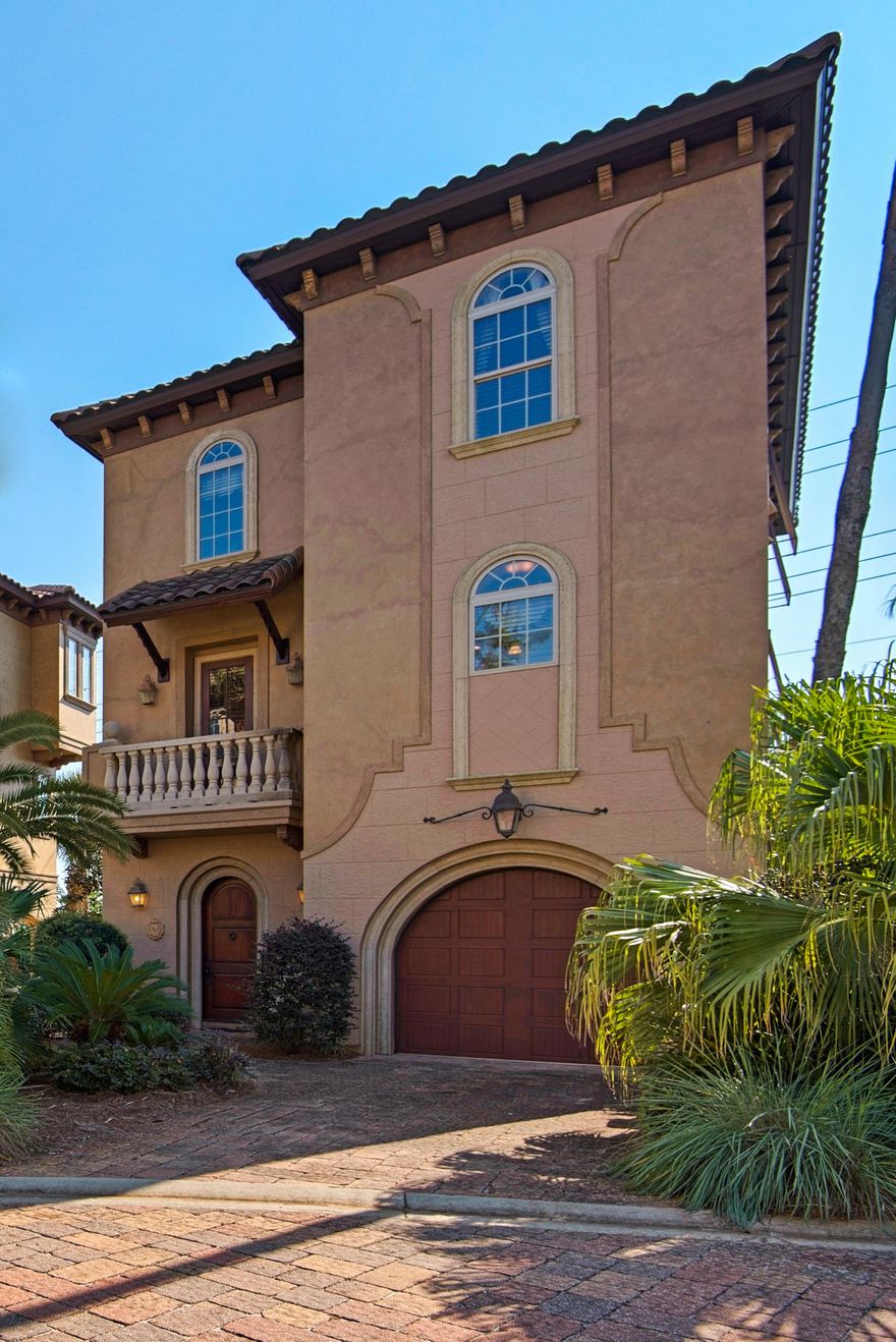 Mediterranean Villa meets Gulf Coast sophistication with stunning views of the Gulf from the third floor master suite. This 3 bedroom, 3.5 bath, 2557 sqft Villa is equipped with the finest of finishes to include granite counter tops, Dacor gas range, an oversized built in Sub-Zero refrigerator/freezer, Bosch dishwasher, travertine backsplash, hand made copper sink with a spacious island which opens to the great room with built-in seating. This custom home is perfect as a primary or second home and could be an income producing vacation rental. The estimated rental income per year is over $75,000. Seller recently replaced all south and southeast facing widows to impact glass. Exterior has also just been painted with elastomeric paint. Saint Tropez is a prestigious gated community located...