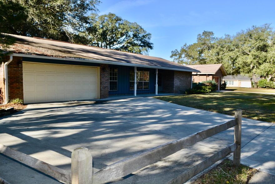 REO. Great location in the Heart of Niceville! 3 Bedroom, 2 Bath Brick home with a Large Backyard with Mature Trees for Privacy and Large Deck seating areas. Spacious Living area with Fireplace. Split Bedroom Plan. Laundry Room located off of Kitchen. This home has an eat in kitchen and a formal dining area. Lots of Character! Call for more information!