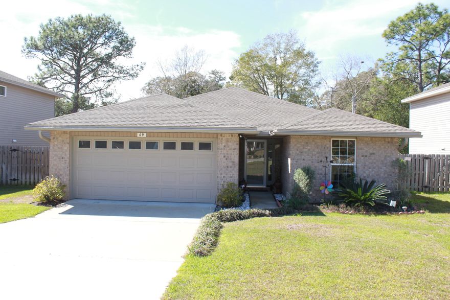 **MOTIVATED SELLER!** Beautiful newer home minutes from Eglin!! This three bedroom, two bath home features a split floor plan with a large living room, generous size bedrooms, and an amazing screened porch that is perfect for relaxing in the evening! The open living area features tile floors, crown molding, and an open floor plan. The kitchen features upgrades like granite counter tops, stainless steel appliances, a breakfast bar, and large dining area with French doors leading out to the screened patio and fenced-in back yard! The master suite is spacious and has private access to the master bathroom featuring his-and-hers closets, a double vanity sink with granite counters, private water closet, and large shower! If you're looking for a move in ready home, look no further!