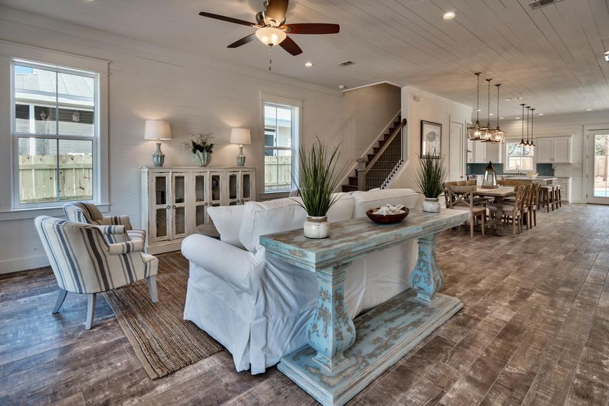 Seize the opportunity to own a great rental investment that can no longer be built in Crystal Beach due to the 30' height and parking restrictions now in place by the City of Destin which also includes a max of 6 BR. Boasting brand new beautiful construction in Crystal Beach with annual rental projections exceeding $134K, this gorgeous 7 bed, 7 1/2 bath, newly furnished home optimizes square footage and functionality to create an atmosphere where large groups and families can gather and build beautiful memories at the beach. Located just minutes from the Gulf, this home was built for times of togetherness with its open living and dining areas. This bright and open floor plan offers a clean design that flows effortlessly from room to room.