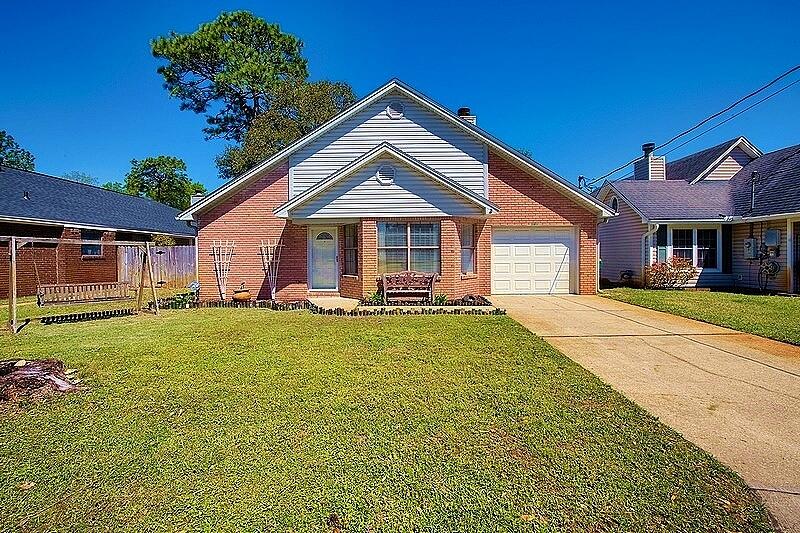 Great central location in Fort Walton Beach on a convenient and quiet cul-de-sac. Don't let the square footage fool you--this plan was very well designed! Three bedrooms and two baths and a large living room with a high ceiling and a wood burning fireplace. New LVP flooring! Brand NEW dimensional shingle ROOF in November 2022. Wind mitigation inspection report available. New privacy fence in 2021. The lot features beautiful trees and a shady, private back yard. One car garage with auto remote garage door. Indoor laundry room. Nice storage shed in backyard remains. Located close to hospital, medical, and shopping. Quick shot to Eglin AFB and Hurlburt Field. Great home. Great condition. Great price!