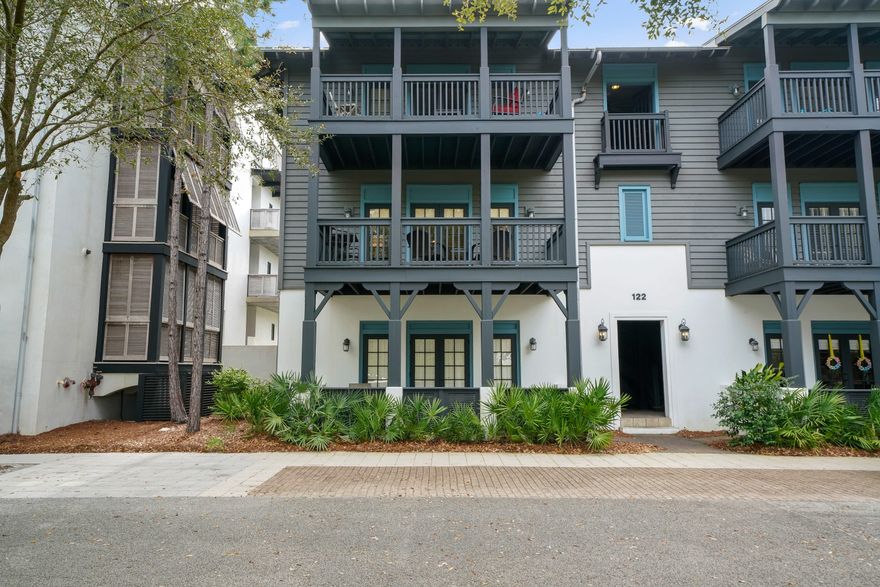 The Flats in Rosemary Beach offers all the charm and amenities of Rosemary Beach at an amazing price! Currently, the lowest priced home in Rosemary, this Flat offers a picturesque location, overlooking St. Augustine Park. Just a quick walk to the beach and all Rosemary Beach amenities, including indoor/outdoor pools, tennis courts, downtown shops and restaurants, fitness center, day spas and more. A beautiful second floor condo, accessible by elevator or stairs, and featuring wood floors, granite countertops and stainless appliances. A renovators dream, the condo is priced to allows updates to be made to truly make it your own. Sold fully furnished. Dedicated parking is located in a parking lot behind the condo. There is also a shared, owner's only storage room.