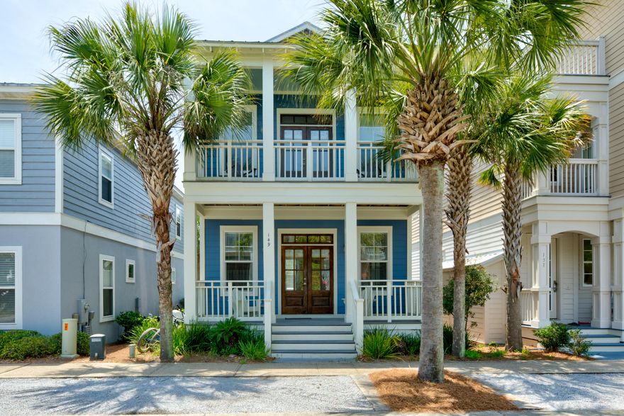Parks, easy beach access, great restaurants, shops and a fabulous community pool make Seacrest Beach one of the most sought after locations on the east end of 30A.  In the heart of the community is the Blue Lagoon, a custom home that captures the essence of a beach house with beautiful porches and balcony, open living and dining, spacious kitchen and lots of natural light. The 10' ceilings on the first floor add to the feeling of living large. Parking is never a problem with spaces in front and back of the property.  A successful vacation rental the home has over $68K on the books for 2022 and should produce $80-88K annually. Sold fully furnished. Community info and floor plan in documents