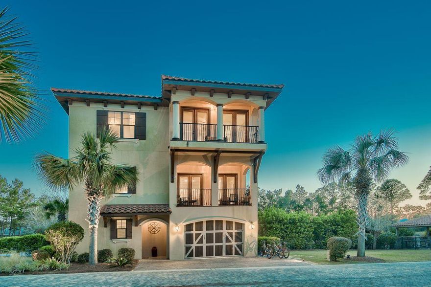 Beautifully furnished home in the gated community of Starview Terrace. This home features a first floor master suite with its own bathroom, bunk area, laundry and private beverage station. The entire second floor is an open concept kitchen, living and dining room with a half bathroom. The third level has a custom built-in bunk room with its own bathroom, a second laundry room and a second master suite with a balcony. The master bathroom features a jetted tub, separate shower, dual sinks and a walk-in closet. This home also has an elevator shaft currently providing storage on each level of the home and an oversized one car garage equipped with a new golf cart that will convey with the home.