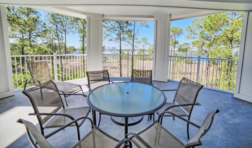 Enjoy Incredible Views... 3 BD/3BA Lasata unit features the largest open floor plan, 1904 square feet, with 2 master suites both with private bath, travertine floors through out, large circular balcony with views of Sandestin Marina & the bay. New A/C (2018), new stove (2019), new garbage disposal (2019), Dishwasher and washer/dryer (2017). Sandestin owners will enjoy the private Solstice Club with BBQ area. Unit is on a rental program and generates about $35K gross rental revenue a year.