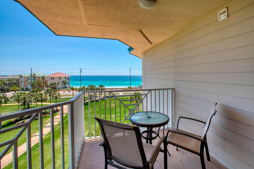 With 1,075 SF of living area, this 1 BR PLUS Bunk 2 FULL BATH condo is larger than most 2 BR's in the area. Includes deeded garage parking space valued at $25,000! Low density building.  Deeded locked storage cage in garage and room for bikes, paddle boards, kayaks and stuff. Huge open living dining with doors onto covered deck. Unobstructed Gulf views and expansive views of the impeccable amenities. Oversized master suite with two closets and bath features tub and separate shower. Washer/dryer in unit. HVAC and water heater replaced.  Sold fully furnished.   Two pools, one heated. Two lighted tennis courts. Fitness center and owners clubhouse. 8 1/2 plush landscaped acres securely fenced and gated for the utmost privacy. Owners pets allowed.