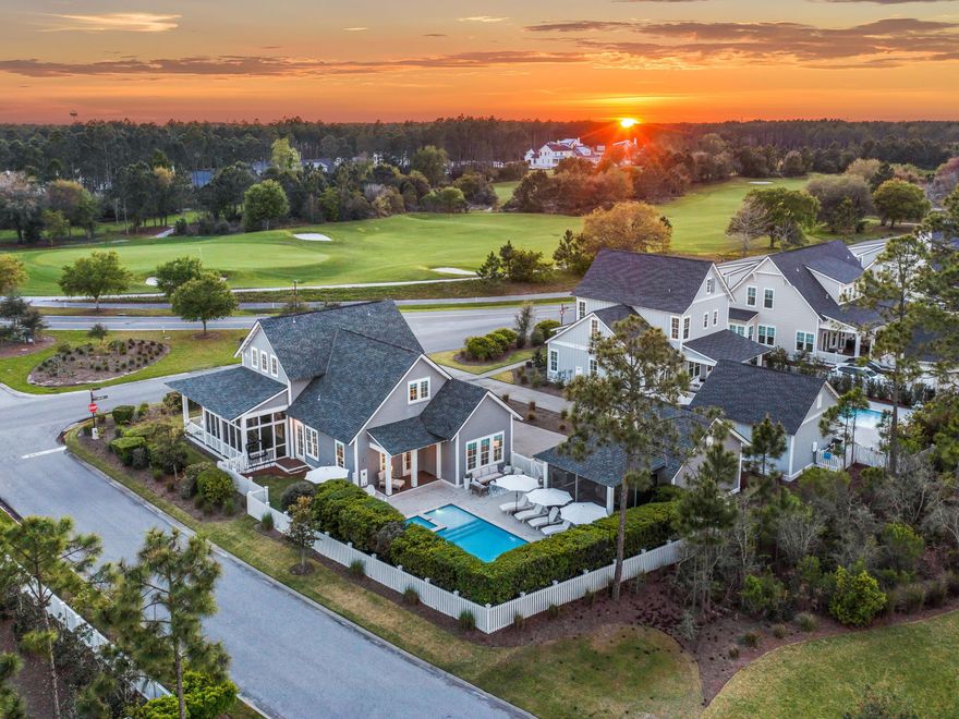 The ideal blend of privacy, golf course views and close proximity to the 30A lifestyle come together in this serene WaterSound Origins home on a large corner lot with a sheltered backyard oasis. Offered in like-new condition, this four-bed, four-and-a-half-bath home features thoughtful design and finishes in a rental-restricted community. Inside, the expansive living room is flooded with natural light thanks to a generous amount of windows. Twelve-foot ceilings and wire-brushed hardwood floors lead the way to the spacious kitchen, which offers an oversized island, abundant cabinetry with soft-close hardware, Bosch and Thermador appliances and quartz countertops.