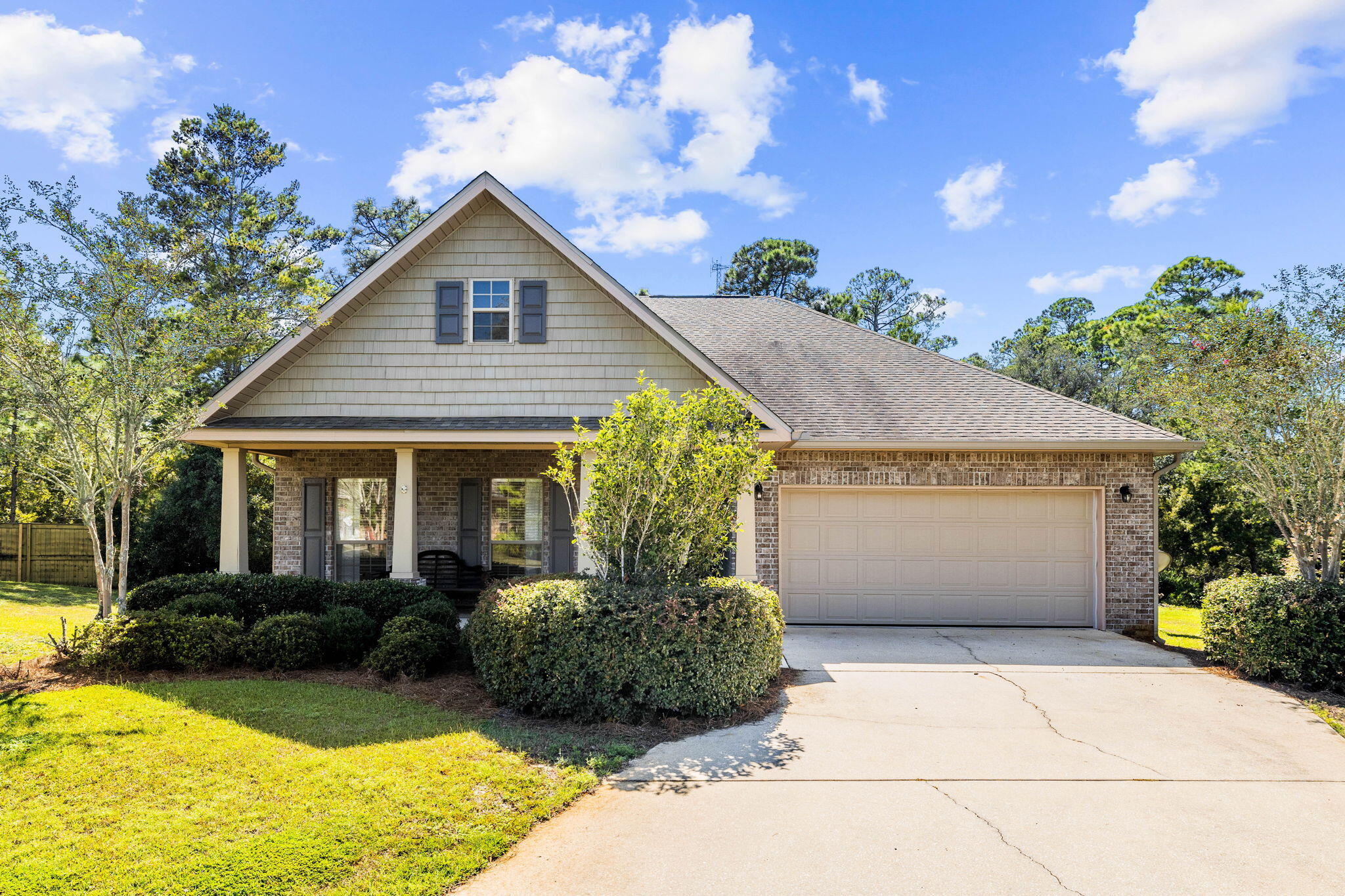 Enjoy the open feel of this highly sought after Bonaventure plan from D.R. Horton. You can watch sunsets from the screened or Southern styled porch while overlooking the oversized lot including a butterfly garden. A private owners suite is on the opposite side of the house from the split bedrooms. This is a must see home in Peach Creek.