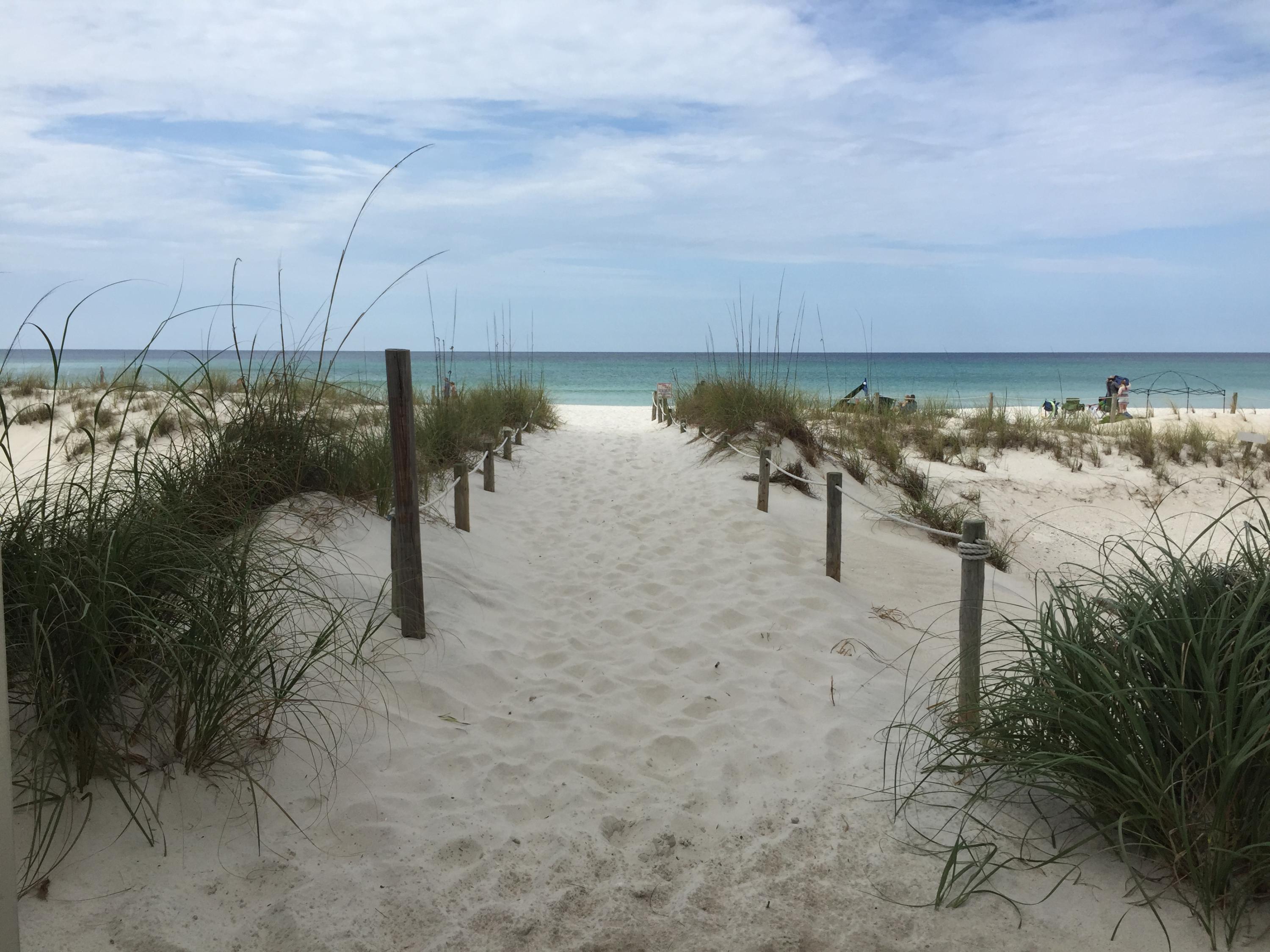 This adorable One Bed/One Bath condo is located in gated Pinnacle Port. Incredible gulf views from all rooms of the unit. This unit is in a desired western end of the resort. Pinnacle Port boasts 1/4 mile of beach front, 2 pools (one is heated), mens and women's steam rooms, tennis courts, basket ball courts, shuffleboard, playground and much more. Whether you are looking for full time living close to 30A and all of the amenities of Carillon and 30A or looking to buy a vacation rental, this condo is a must see. *Buyer to verify all dimensions*