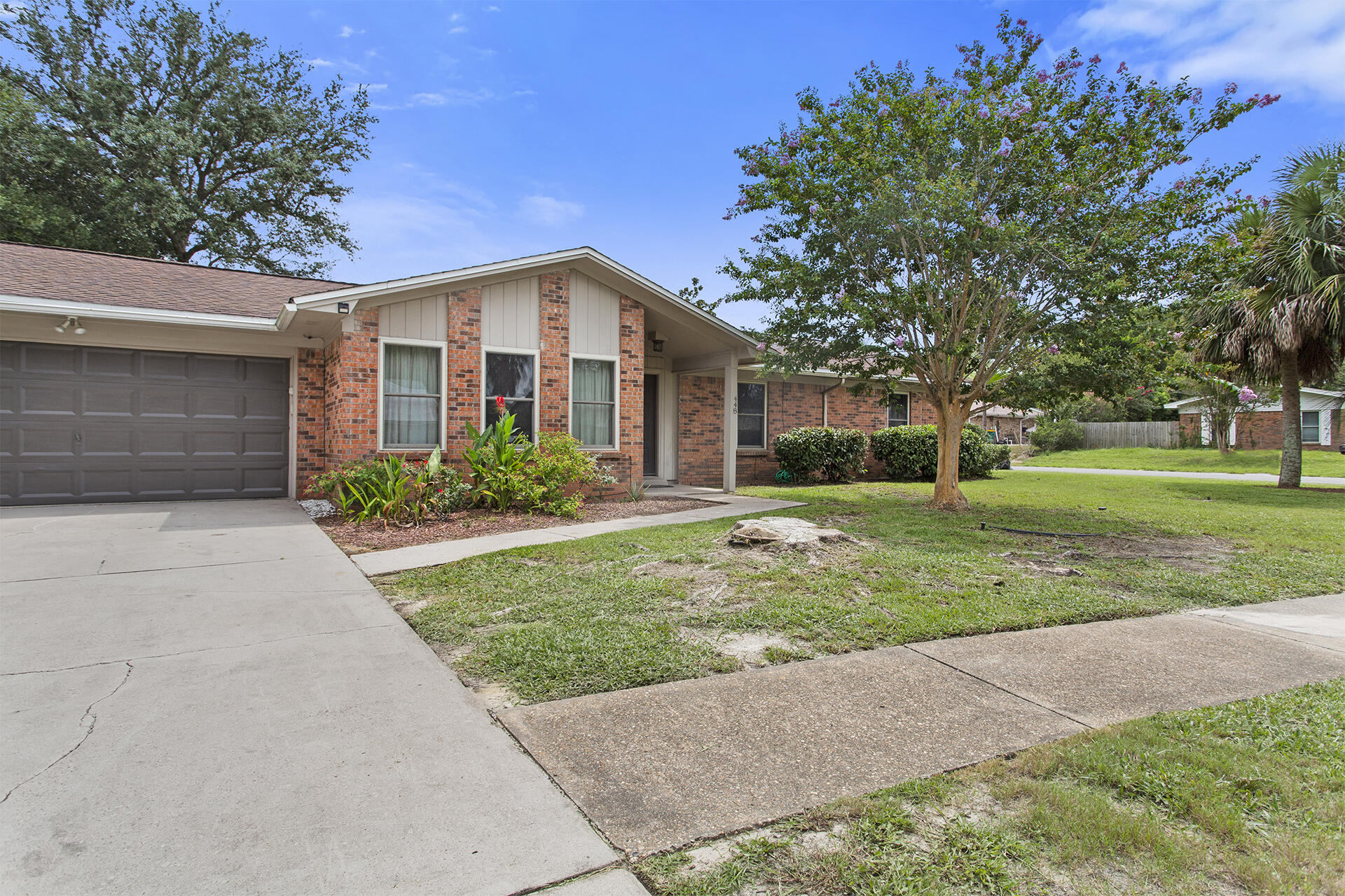 Home is under contract. Accepting Back-Up Offers. 448 Fleshman is a great 3 bed, 2 bath house with a 2-car garage on a large corner lot. The home features new tile flooring, new carpet and a fresh coat of paint. The fenced backyard has a separate spot to park a Boat, RV or Trailer and also has plenty of space to add a pool. No HOA and No Short-Term rentals allowed. The perfect location in West Destin just a few blocks from Destin elementary and within minutes of Harbor Walk Village, local boat ramps, Crab Island and the beautiful beaches. All information and dimensions are deemed reliable but should be verified by the buyer.