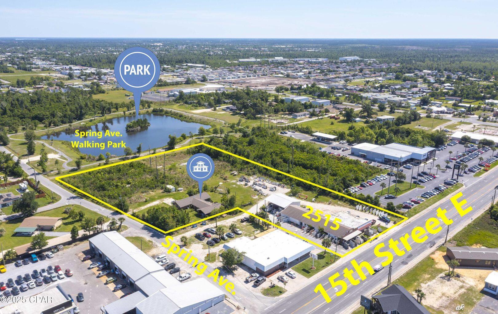 4.5+/- acres available. This listing is for two parcels- 14605-000-000 and 14606-000-000. Zoned C3-A which is very flexible zoning and provides opportunity for investment and financial gain. C3-A Zoning encompasses all the uses of C1 and C2 which include (but are not limited to): Retail, Transportation, Warehouses, even Waste Management (the only type of warehousing not allowed is refrigeration products and like-kind refrigeration storage), maximum building height allowed is 100 feet. See photos for diagram of the types of warehouses. Four (4) 9100 square foot warehouses, and One (1) 7215 warehouse. 43,615 total square feet for warehouses. Ample room for driveways, water retention, and parking. There is a 2186 square foot home that can be remodeled (for renting or use it as a home for management or property oversight) or demolished to provide more room for parking and/or an additional warehouse. There is an option to demolish the current granite retail store fronting 15th Street, or convert it to your own retail space. You can even utilize the retail space as a check-in for management if you decide to build a storage facility. The Boot Store was sold and is not included in the 4.5+/- acres. Setbacks are: 25 feet off 15th Street and 5 feet off the sides. Commercial properties are to the east and west of this property.
