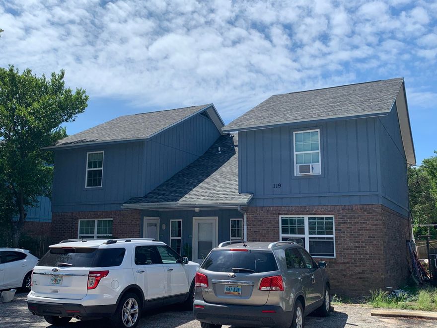 New roof, fascia, soffits, exterior paint, all new windows and new wood laminate flooring in all laundry rooms 2019. New hot water heater in Unit C 2019. Unit B has new kitchen cabinets & countertops as of 2019. All 3 apartments have new front and back doors as of 2019. All three units are rented. The two end units are 2 bed, 1 bath and rent for $800 a month. The middle unit is 1 bed, 1 bath and rents for $700 a month. Conveniently located close to area schools, restaurants, shopping and just a short ride to the beach. Buyer to verify all information and measurements deemed important.