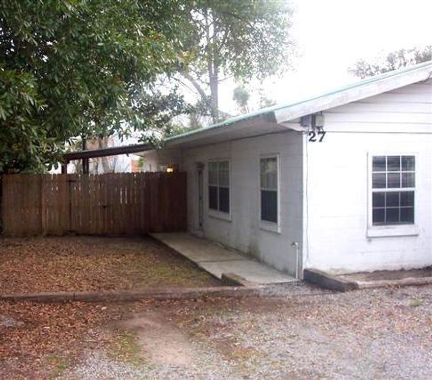 Quaint 2 bedroom, 1 bath duplex. Close to Uptown Station and 2 minute drive from HWY 98. Ceramic tile floors throughout - NO carpet. Kitchen and bathroom have been updated. Ceiling fans in all rooms. Small pet is allowed with a nonrefundable pet fee. *All Coastal Realty Services residents are enrolled in the Resident Benefits Package (RBP) which includes renters insurance, HVAC air filter delivery (for applicable properties) and our best-in-class resident rewards program, and much more! More details upon application.*