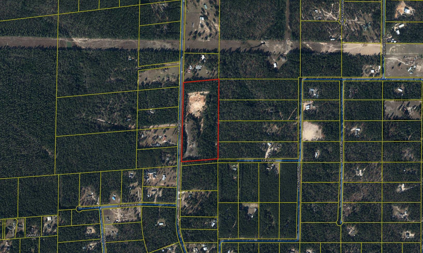 17 acres on Laird Rd - Short distance and easy access to Hwy 90 and Interstate 10. Walton County zoning is Heavy Industrial allowing for a plethora of uses at the industrial level and below (Light Industrial - Commercial - Single Family).