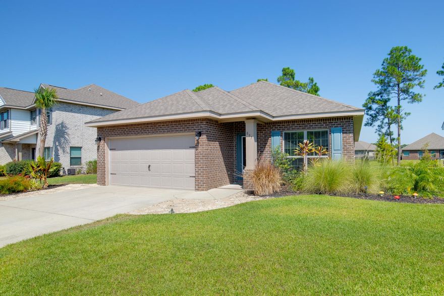 Don't miss this outstanding opportunity to own your new home with a tranquil waterfront setting in beautiful Driftwood Estates, located in the highly desirable area of Santa Rosa Beach!! Minutes away from the beaches of the Emerald Coast, the community is close to Sacred Heart Hospital, one of the top 100 medical facilities in the nation. As you enter, you are greeted with hardwood floors throughout the living area. There is an open kitchen for entertaining, and a family room that leads to the back porch with a water view. Due to flex space that could be used as an office, fourth bedroom, media room or formal dining room, this home has the most functional, open and highly efficient floorplan in the community.