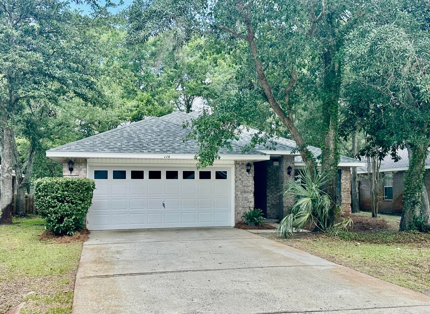 Priced to Sell! This beautifully updated home in the charming Bayou Landing neighborhood is move-in ready and offers incredible value. With a new roof installed in December 2024, you can enjoy long-term peace of mind. Inside, the home features spacious rooms with tasteful updates throughout, including gorgeous quartzite countertops and no carpet in the main living areas and master suite adding a fresh feel. The kitchen is perfect for everyday living or entertaining. Boasting a split bedroom floor plan the primary suite is a true retreat, offering a walk-in closet and luxurious zero-entry walk-in shower. Step outside to your newly fenced backyard and covered patio, ideal for relaxing in privacy or hosting friends. Located on a quiet, tree-lined cul-de-sac with no thru traffic, Bayou Landing offers peace and privacy with the convenience of being just minutes from Grand Boulevard's shopping, dining, and entertainment, and Sacred Heart Hospital. With low HOA fees, thoughtful upgrades, and a desirable location this home is priced to sell and ready for you! Professional photos coming soon. 