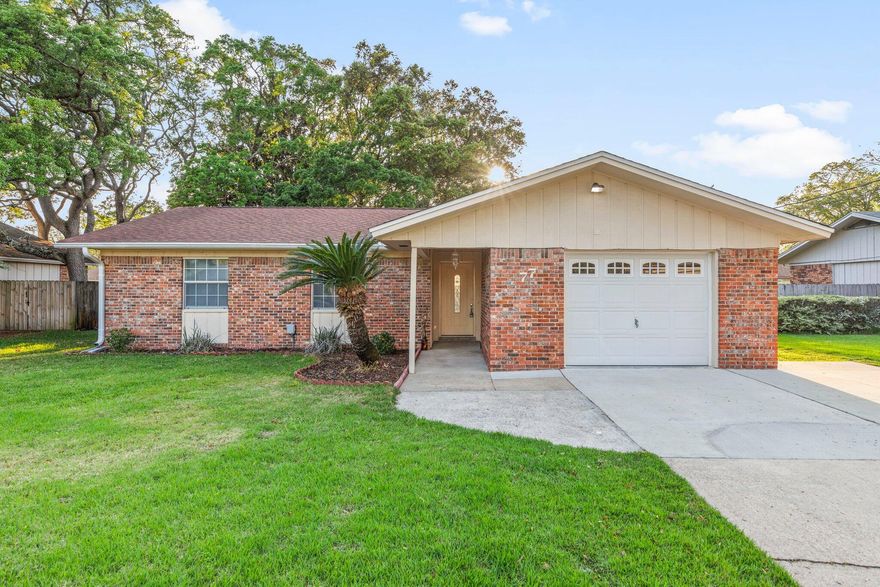 Welcome to this charming 3 bedroom, 2 bathroom home located in highly desirable Shalimar, FL. This lovely house features wood look-tile floors in the main living area, perfect for easy maintenance and a modern aesthetic. The kitchen boasts updated appliances & a breakfast bar, ideal for casual dining or entertaining guests. Step outside to enjoy the covered patio and private back yard, perfect for relaxing or hosting outdoor gatherings. Additional features include an outdoor storage shed for extra storage space and a washer & dryer included for added convenience. With an IDEAL location near bases, shopping, schools and the airport....Don't miss out on the opportunity to make this house your new home! Contact us today for your showing!!