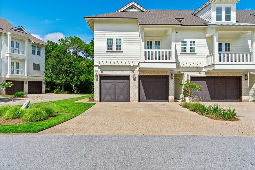 Welcome to refined coastal living in this exquisite end-unit townhome, located in the highly sought-after Brownstone subdivision of Kelly Plantationone of Destin's most exclusive gated communities. Completed in 2022, this 3-level brick & fiber cement residence stands as one of the newest homes in the neighborhood, offering both modern luxury and timeless appeal.Step inside to a thoughtfully designed floor plan that seamlessly blends form and function. The inviting entryway leads to a two-car garage, two well-appointed guest bedrooms, a full bath, and a spacious laundry room complemented by a fenced-in backyard and covered patio ideal for relaxing. For added convenience, a private elevator services the first & second floor.Ascend to the second level where coffered 10' ceilings and abundant natural light define the living and dining areas. A large bay window frames the dining space, while the screened-in balcony serves as a serene outdoor living room. The heart of the home is the gourmet kitchen, complete with a granite island with bar seating, sleek Monogram appliances, shaker-styled cabinetry, and a walk-in pantry designed for effortless entertaining.
The luxurious primary suite is a private retreat, featuring tranquil finishes, a custom walk-in closet, private balcony, and a spa-inspired ensuite bath with a soaking tub, stand- alone shower, double vanities, and linen storage.
The 3rd floor offers a versatile bonus room with a full bathperfect as a guest suite, media room, or home officealong with two attic-access storage areas. Additional home features include dual HVAC systems, a tankless water heater, energy-efficient foam insulation, and maintenance-free living with HOA-covered lawn care, pest control, and more.
Residents of Kelly Plantation enjoy an unmatched lifestyle with 24/7 security, access to a championship golf course, private clubhouse with an olympic sized pool, tennis and pickleball courts, a state-of-the-art fitness center, scenic walking and biking trails, basketball courts, parks, and a dedicated dog parkall nestled along the picturesque shores of the Choctawhatchee Bay.
