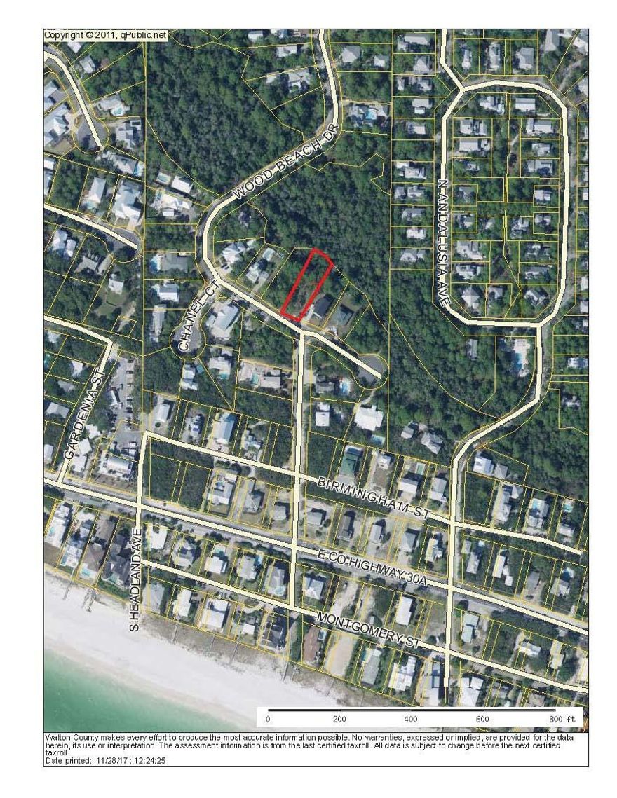 Location, Location, Location! SugarWood is exactly where you want to be! What a great opportunity to build your dream beach home with Gulf views in the heart of Seagrove Beach. Just a short stroll to deeded beach access, conveniently located within walking/biking to the all Seagrove, Seaside and WaterColor... plus all the happenings 30A has to offer. The community has deeded beach access and low HOA fees. The land at the back of this lot is set aside green space and gives this lot privacy. Lot includes water and sewer taps and architectural plans.