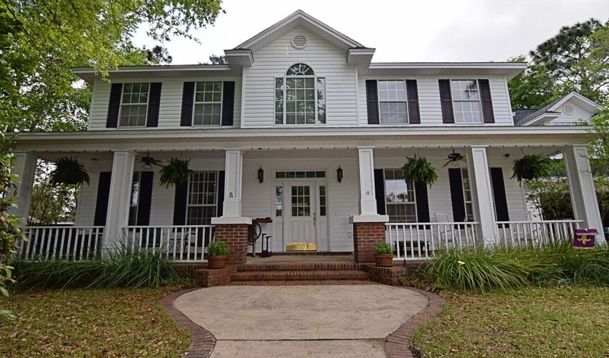 Live your dream in this spacious southern charmer located in Rocky Bayou Estates. Front and back porches and mature trees anchor this beautiful custom Randy Wise home set on one of the largest lots in the subdivision. The eat-in kitchen with granite countertops and tumbled marble backsplash opens into the family room complete with fireplace and large windows. Separate formal dining room and living room/office provide multiple living areas. Large bedrooms, walk-in closets, a huge bonus room and double staircases are hallmarks of the custom features that set this home apart from the rest. Large utility room has space for that extra refrigerator or freezer and roof was new in 2014. You need to see this one!