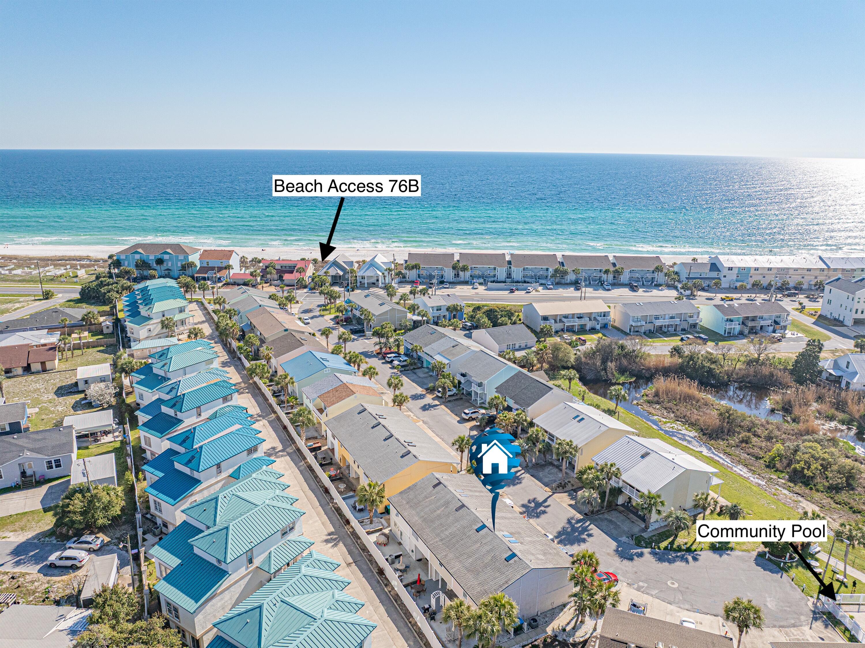 No HOA rental restrictions | Move-in or rent-ready | STR allowed | 300 yards to the emerald-colored water!This beautifully maintained 2-bedroom, 2-bath beach cottage townhome is located in highly desirable Laguna Beach (West End Panama City Beach) and is just a short 3-minute walk to the sugar-white sand. Whether you're searching for a second home, primary residence, or a short-term rental investment, this fully furnished property fits the bill and is turnkey ready to go!Inside, you'll find custom upgrades throughout, including shaker-style white cabinetry, marbled granite countertops, a new coordinating backsplash, and LVP flooring. Recent major updates include a 2025 HVAC, 2025 washer/dryer, and 2022 windows. Enjoy the coastal lifestyle from either the porch swing on the front patio or your private balcony upstairs. The backyard features a grill, patio set, and two outdoor storage closets. The tiny hidden community of Villa Chateaus also features a gated pool, shuffleboard court, and is directly across from beach access 76B. And the best yet - HOA dues are just $935 bi-annually (roughly $156/mo)
Additional Features:
Fully furnished
Hurricane-rated skylight + panels
Alarm system + 3 exterior Wise cameras
Locked owner's closet for STR use
Roof & Electrical Panel (2009)
Water Heater (2018)