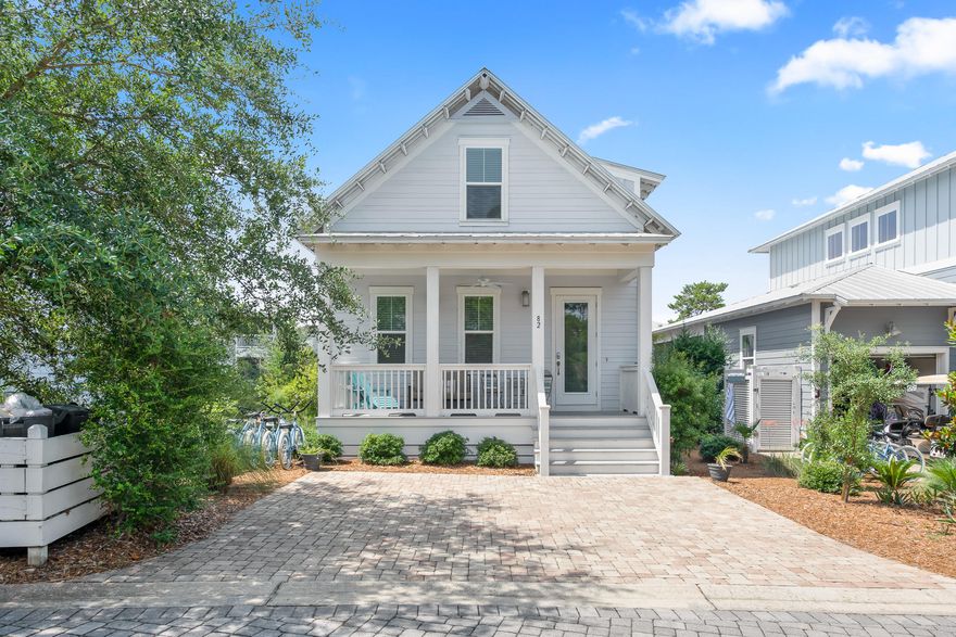 Welcome to 82 Gulfview Way! This adorable Florida Cottage is the ''Seaside'' floor plan, in the amazing community of Highland Parks in Blue Mountain Beach. This floor offers one bedroom downstairs, a open designed living area, the other bedrooms on the second floor and both levels have laundry rooms. This fantastic neighborhood is surrounded by the state forest, and within 1 mile to all three public beach accesses. Highland Parks is situated at the highest peak of 30a, providing the best views as well as easy access to the best restaurants, shopping and nightlife that 30a has to offer. This fantastic home features three bedrooms, three bathrooms and a large front porch. Enjoy the low HOA fees as well- a rarity for 30a!