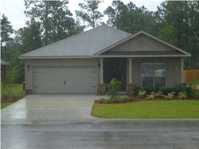 WONDERFUL NEW COMMUNITY CLOSE TO BEACH, SHOPPING, RESTAURANTS!!! Madeline plan in gorgeous new neighborhood with roomy lots surrounding tranquil community lake with a Double Car attached garage,low maintenance brick and Hardi exterior (Full brick on 3 sides w/ decorative front featuring brick water table w/ Hardi Board & Batten above) Well appointed with amazing features/un-believable standards at this price. Granite countertops in Kitchen and bathrooms,Hardwood flooring in family room,foyer and breakfast-Tile in Kitchen,Laundry,and Baths-Frieze Carpet in all Bedrooms. GE Appliances, Fabric Shield Hurricane Protection, plus much, more. TERRIFIC BUYER INCENTIVES INCLUDE; HOME DISPLAYED IS NOT ACTUAL HOME. HOME IS UNDER CONSTRUCTION.Pictures may be of similar, but not necessarily of