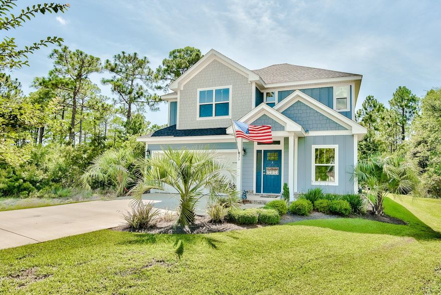 Welcome to Church Street Landing! This beautiful 4-bedroom, 3.5 bath home is located on a large lot in the heart of Santa Rosa Beach tucked away in a quiet neighborhood surrounded by preservation just off Hwy 98. The community consists of 17 homes total with NO HOA. This home features an open floor concept with great natural light, a spacious master suite on the first floor, a study, great flex space, 3 guest bedrooms, and a 2-car garage. Beautiful wood look tile floor extends throughout the entire first level giving you the durability you need living near the beach. The spacious living area is nice and bright with direct access to the back patio that overlooks the oversized backyard. If you are looking for privacy, you found it!
