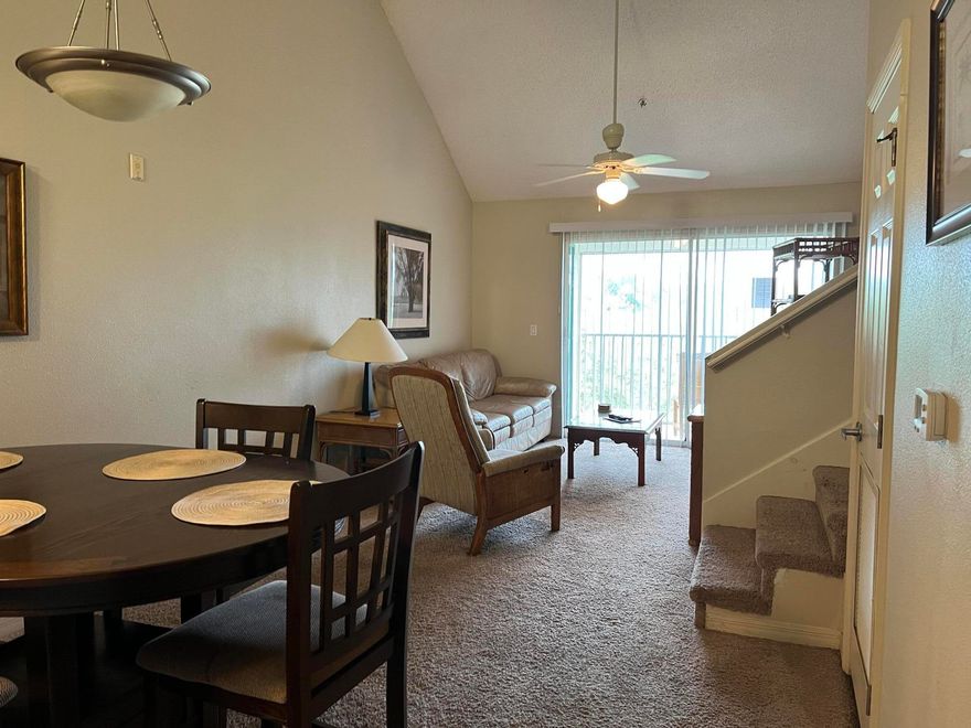 PRICE REDUCED. Penthouse 5th floor unit, 2 story, 2 bed/ 2 bath with a loft that can be used as a 3rd bedroom or office. High vaulted ceilings and walk-in closets. All furnishings convey. Complex includes Resort style pool, hot tub/spa. sauna and 24-hour fitness center.