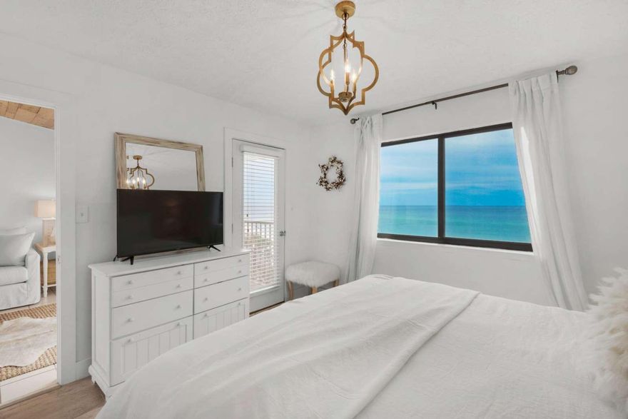 You can't beat the location and views of this beautifully decorated two bedroom/two bath Gulf front Unit. Located in the heart of Seagrove Beach and within walking or biking distance to shopping and restaurants in both Seagrove and Seaside. This condo is on the third floor. Unit is sold furnished with a few exceptions Age, room dimensions and square footage is approximate and should be verified by buyer.