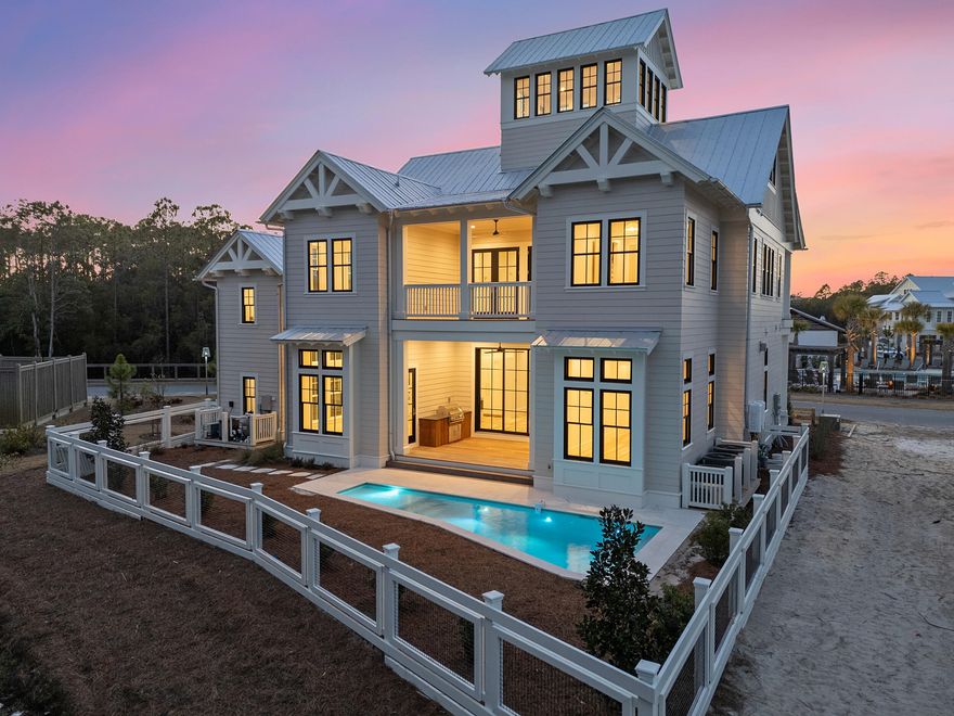 Final punch out list will be completed end of April. home is being partially furnished and can be fully furnished if desired. Owner financing is available.  Welcome to final phase of Watercolor. With a 12-month lease restriction, this small yet exclusive development is among the most sought-after luxury properties on 30A. This homes unique location can only have one neighbor to the North. There is a pond in a natural preserve to the front and back of the property. In addition to your own pool, there's a community pool reserved for residents only. You have complete access to all of Watercolor's amenities, which include the beach club, waterpark, bike lanes, trails, and coastal dune lakes.