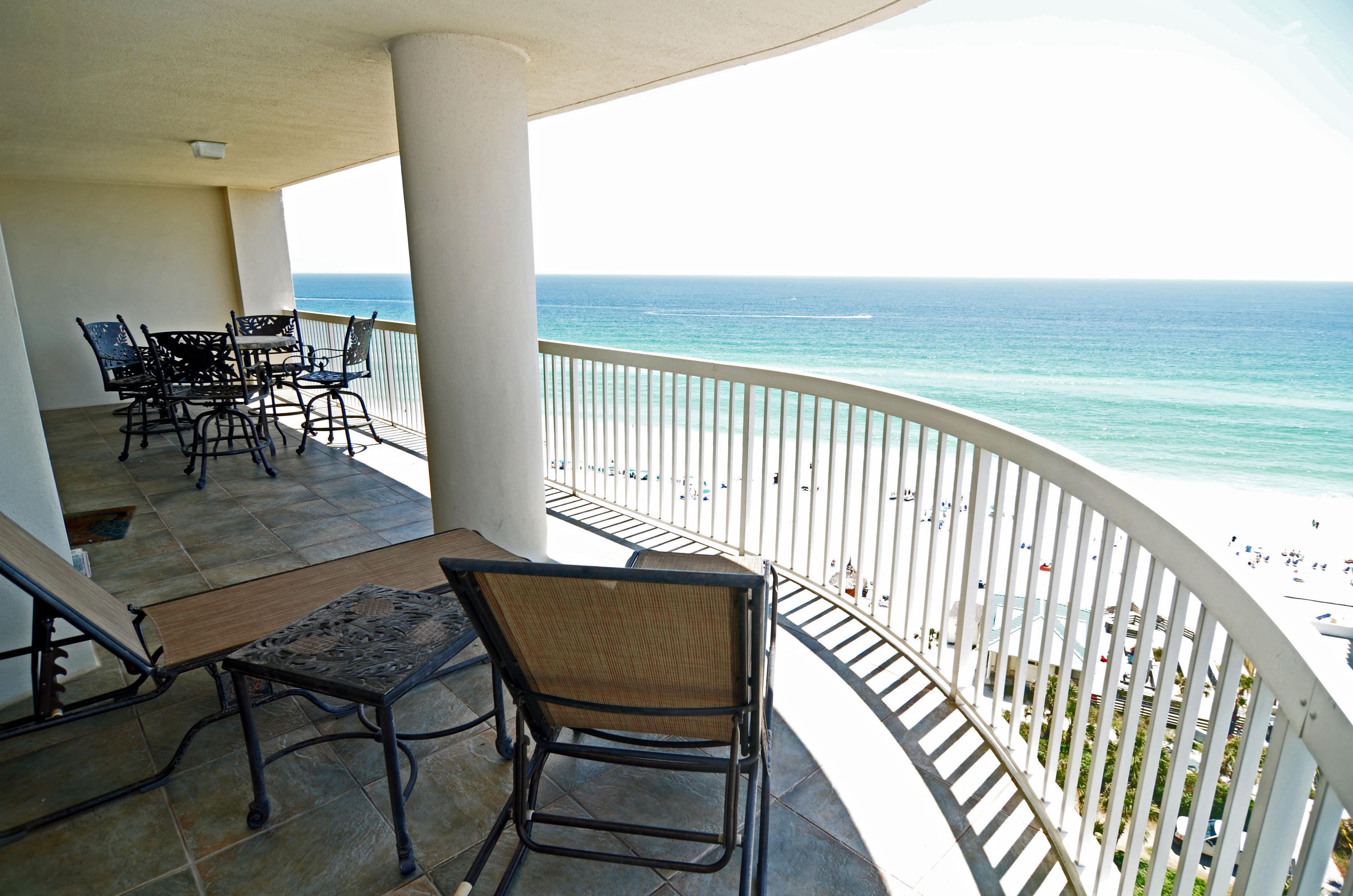 You are on top of the world when you are in this fabulous condo. This is a coveted end unit so the expansive panoramic view is even better from the bigger wrap around balcony. Chic flooring, quality furnishings and stainless steel appliances give you the luxury you are looking for. Covered parking, and semi private elevator make this property stand out. Silver Shells offers such fine amenities as tennis, pools,basketball, racquetball, easy beach access, top of the line fitness center and on site restaurant. This exclusive resort is located in a prime location next to many great attractions. Well appointed Cabana MC118 may also be purchased separately from the same owner. Buyer to verify all information.