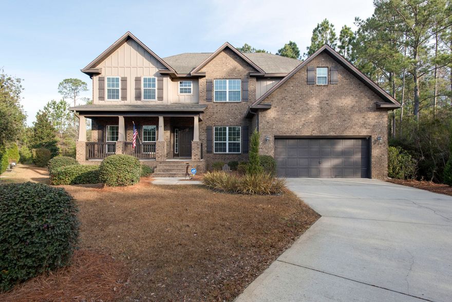 Beautifully stated and spacious home with incredibly large private lot. Loads of recent upgrades to include new flooring from Infinity Flooring, installation warranty good through 5/23, New Stairwell treads. New refrigerator and dishwasher less than 1 year old, both with 5-year Protection Plan. Granite counter tops . Leaf Filter gutter guards installed 6/21 w/ Lifetime Warranty transferable .  Whole home 27 kW generator installed 4/21 w/2yr full warranty and 5yr limited warranty. Eligible for up to 10yr extended warranty. New LED lighting in kitchen . New porch lighting 6/21.  Termite Bond through Massey Svcs. paid through 4/23, inspected w/no issues  2/22. Biannual HVAC inspection completed 2/22, no issues.  Sprinkler system serviced and upgraded w/additional heads 8/21.