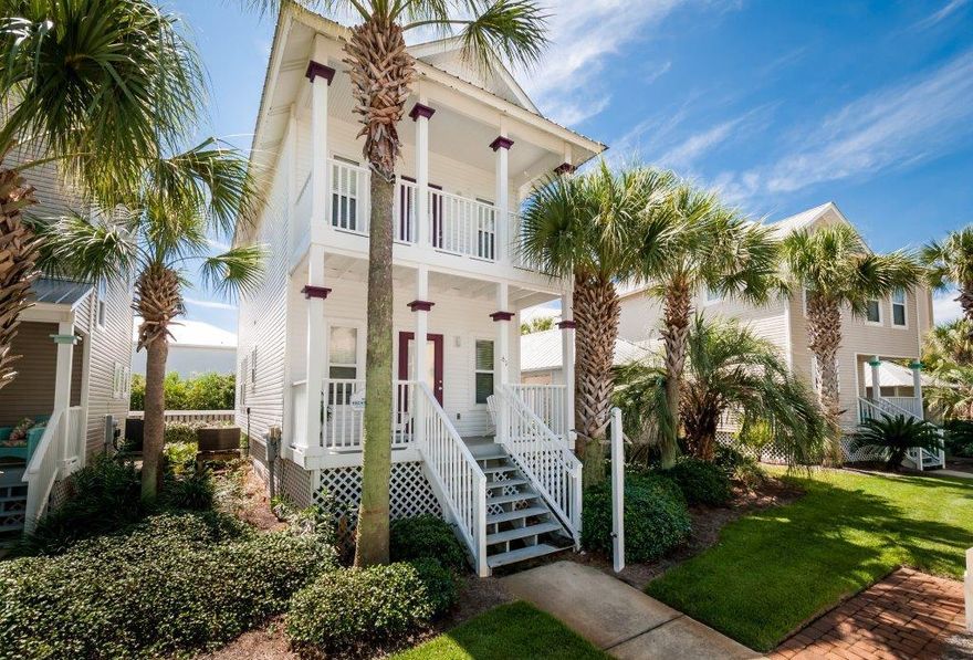 Short sale...Bank Approved price of $327,000. Do not miss your opportunity to own a Great Beach House located south of Scenic 98. Bordeaux is located in Gulfside Cottages, which is one of the premier vacation home spots in Destin. With only 29 homes, this small community has direct deeded beach access and community pool. There are no streets to cross to get to the beach, making it perfect for families. Living Large, this charming, 2 Bedroom 2 1/2 Bath beach house offers a very open floor plan, with additional living space consisting of 336 Square Feet of covered porches. There are four covered porches! Master and second bedrooms are located on the second floor and each has its own private porch. Additionally, there is a carport with More storage and two storage closets on the porches