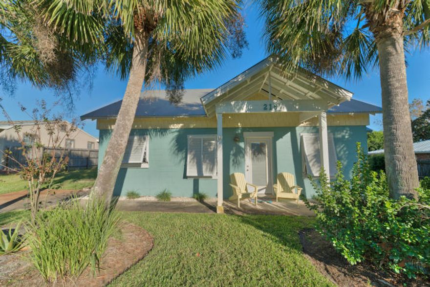 This vintage, cinder block, beach cottage is adorable!! It is located in my favorite beach community of Santa Monica, which is a sought after, golf cart friendly community, with its own DEEDED BEACH. Talk about a beach lifestyle, this is it! Santa Monica consists of three streets with their own beach. Short term rentals are OK. Great area. This amazing beach cottage has been totally updated complete with metal roof, tankless water heater, HVAC, outside shower and the best part is the decor. The furnishings are absolutely delightful. They make you smile as soon as you walk in the home. This is truly a wonderful opportunity. There are not many cinder block, vintage homes left. Come and take a look! Totally updated, complete with metal roof, tankless water heater, HVAC and so much more!