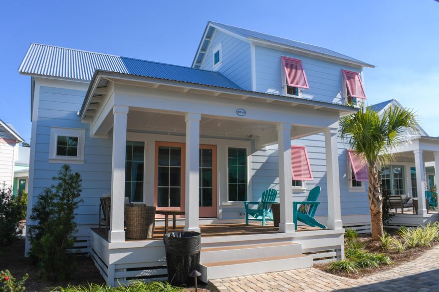 Be among the first to discover this thoughtfully curated and efficiently designed home in a charming ''surf village'' at Margaritaville Beach Cottage Resort in Panama City Beach. The Surf's Up plan lets you connect and gather on your side porch or step inside to explore 760 sf of heated/cooled space perfectly designed to fit your every need. These charming tiny homes feature a bedroom with a king bed and bath on the first floor and a sleeping loft with built-in full over full bunk beds on the 2nd level.