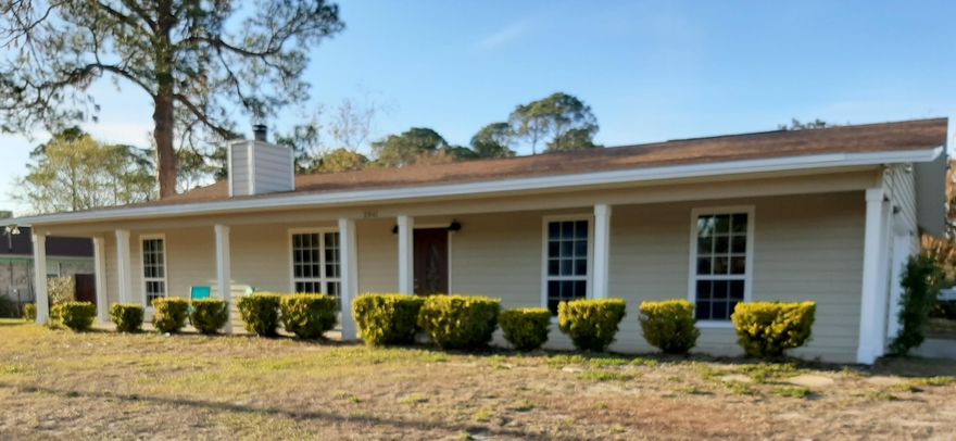 Located in a super quiet Neighborhood with little traffic and conventient to Schools and Shopping. This beautiful 3 Bedroom 2 Bath home featuring a Covered front Porch that goes the length of the home, has just come available. Also has a Deck and recently fenced Back Yard.  Open/ Split Floor Plan features a large Kitchen with new Appliances, Granite Counter tops and long Breakfast Bar.  Fresh Paint and new H & A System.  Bedrooms and Closets are of generous size, making this a really comfortable home.