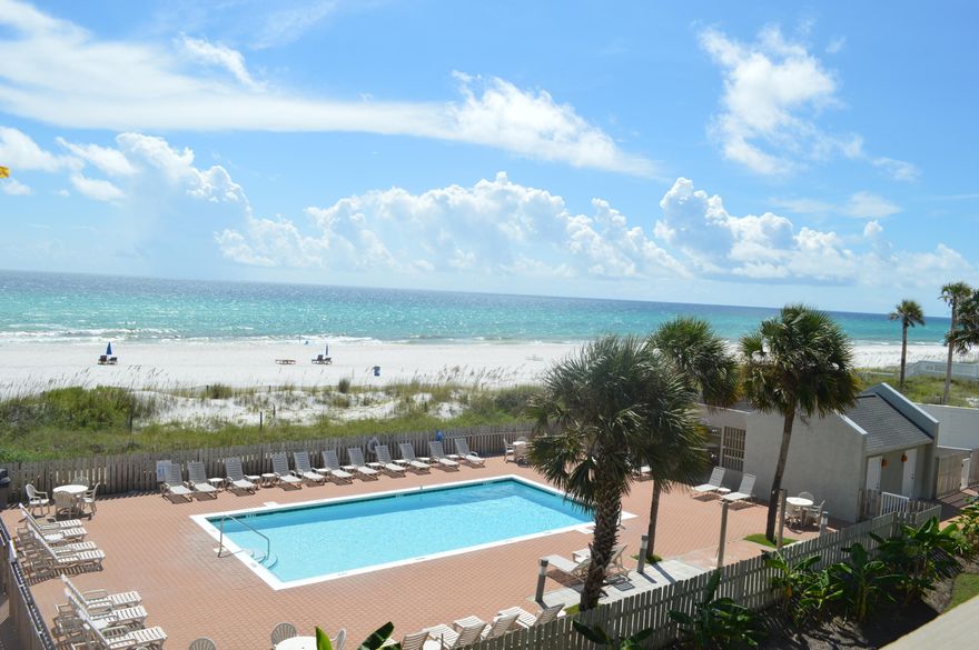 JUST LIKE NEW!!! You will not find a more updated move in ready condo for sale at the west end of Panama City Beach. This low rise Gulf Front condo is a town home with open living, dining, kitchen and 1/2 bath downstairs and 2 bedrooms & 2 Baths upstairs. Both Floors have balconies with incredible views. The master bedroom is Gulf Front! The seller has spared no expense in renovating kitchen, floors, baths and more! Sold Fully Furnished and Ready to rent!! Ramsgate is a small, quiet complex all the way at the West End of Panama City Beach with 500 ft on the Gulf and a Pool! Great location! Bike to Carillon Beach, Inlet Beach and scenic Hwy 30A from this end of Panama City Beach. Call for Your private Showing!