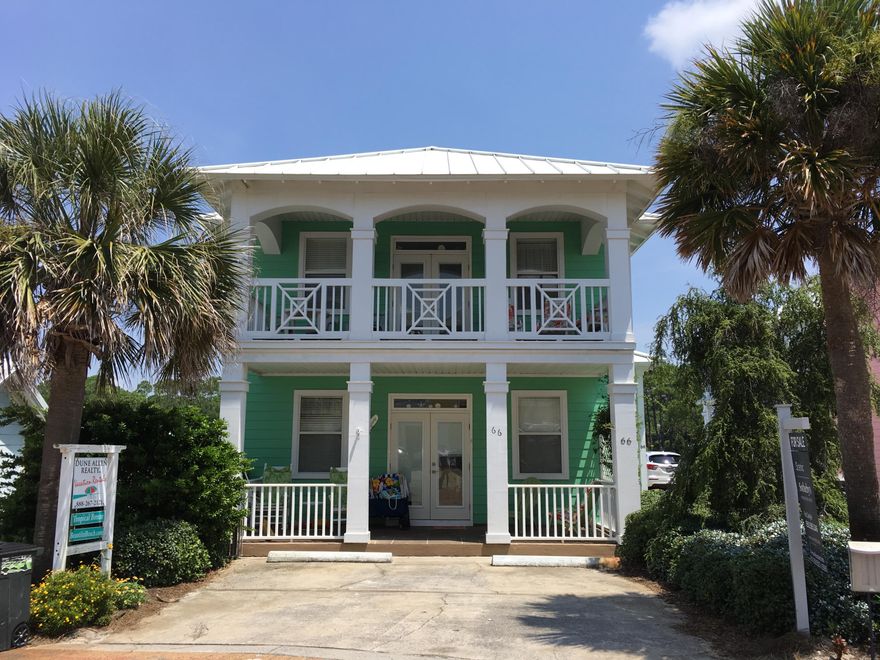 Four bedroom, four bath beach house located in Dune Allen on Oyster Lake. Home consists of two 2 bedroom, 2 bath lock out units - perfect for use as vacation rental. Community pool and Oyster Lake bridge are right next door with beach access is directly across the street and miles of walking/biking paths of 30A just steps away.