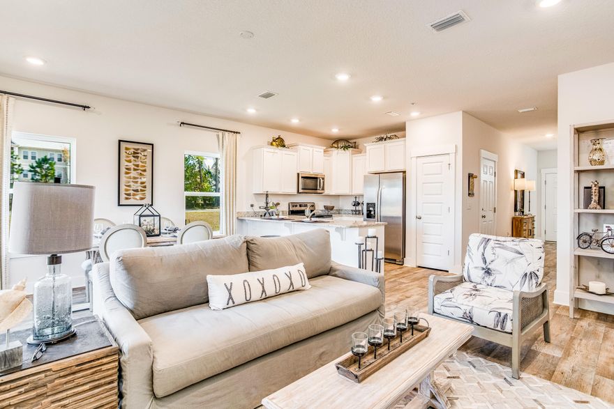 Welcome to Brittany Oaks Villas, your dream coastal retreat! Nestled in an ideal location, the Gulf Breeze Zoo is less than a mile away and the pristine white sandy beaches of Pensacola and Navarre just a short drive. The Palm plan is a 2-story townhome that boasts 3 bedrooms, 2.5 baths with an open design that is perfect for entertaining. The kitchen is beautifully presented with QUARTZ countertops, a large island bar, pantry & all stainless-steel appliances offering style & functionality. Bedroom 1 is located on the second floor as a private retreat with a spacious walk-in closet & a beautiful adjoining bath. Interior features also include EVP flooring with frieze carpet in the bedrooms and the Smart Home Connect System. Convenient & desirable location plus a hard to find, 1 car garage.