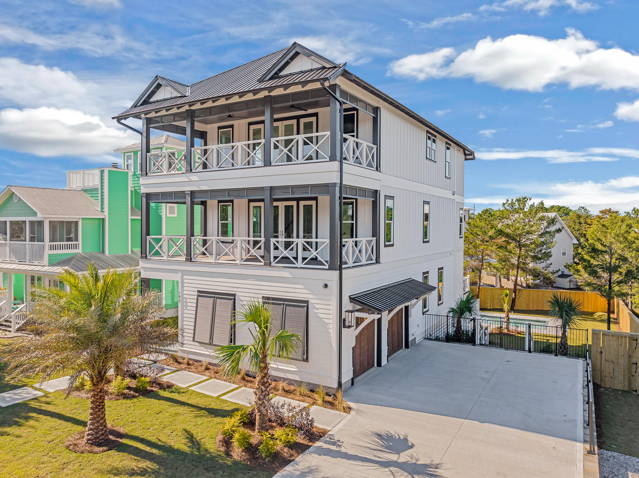 Prominently located in the heart of Beach Highlands on the west end of 30A, this coastal residence features beautiful Gulf views from the second and third floor in addition to sunset vistas and charming architectural styling. Masterfully built & designed by Cogent builders, this 4 Bedroom, 5.5 Bath residence is the perfect beach home, investment property, or second home getaway with family and friends. Beach Highlands neighborhood features multiple convenient beach accesses. With 4,478 square feet of interior living space, the home features three oversized balconies and a large pool where you can relax at the beach and enjoy the breezes from the Gulf of Mexico in a tranquil setting.