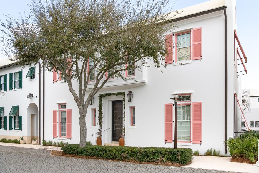 Welcome to an iconic masterpiece designed by Chael Cooper and Associates, perfectly embodying the essence of the Bermudian Alys Beach design & living. The architectural details of 30 N. Charles Street are pronounced and unmatched.  Nestled on prestigious North Charles Street, this stunning residence boasts a grand courtyard complete with a luxurious swimming pool and a beautifully appointed covered Loggia having well-appointed landscaping, ideal for entertaining or simply enjoying privacy outdoors. Providing 3,109 sq. ft., this home features 4 bedrooms plus a bunk room accompanied by 4.5 bathrooms. As you step inside, you are greeted by a grand foyer accentuated by double-height ceilings and an elegant staircase, setting the tone for the sophisticated ambiance that permeates the home cascaded with Venetian Plaster. The connectivity to the dining and kitchen area flows seamlessly into the family room, while offering picturesque views of the mesmerizing courtyard--perfect for creating gourmet meals or enjoying quality time with loved ones. 

The primary suite, located on the second floor, features a private balcony that overlooks the serene courtyard, providing a personal retreat for relaxation. The fourth guest suite, thoughtfully designed as a separate space, ensures privacy for your visitors while offering a rooftop terrace where they can bask under the stars. The two additional guest suites provide private bathrooms along with the others.

This remarkable home comes fully furnished, designed by the renowned design firm Bohlert Massey and is ready for you to enjoy the luxurious lifestyle that Alys Beach has to offer. All Alys Beach amenities are at your disposal upon purchase.  Don't miss your chance to make this dream home your own. Properties of this caliber do not last long! 

Contact us today to schedule your private showing!
