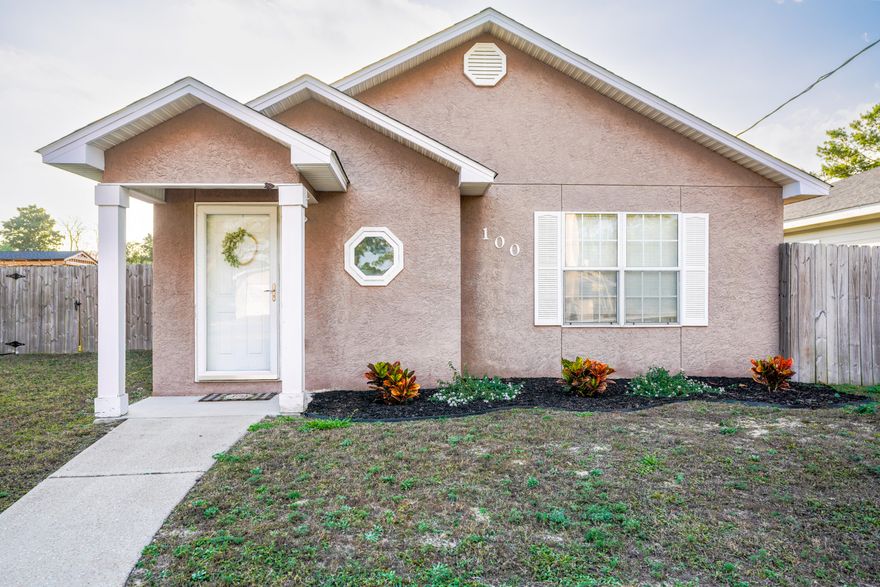 COZY FLORIDA COTTAGE close to the BEACH!!  Less than a 5 minute ride gets you to the nearest white sand beach and crystal blue waters!! Like to shop? Pier Park is just minutes away with some of Panama City's best shopping and restaurants. Location does not get much better than this. You will find it easy to make this house your home.  Walking in you will notice the large open space including a sitting area for relaxing and watching TV, your kitchen with island and a space big enough to put a dining table.  Great for entertaining! As you walk down the hall you pass a spacious full bath that can be used by visitors and the second bedroom guest. The master bedroom and second bedroom are at the rear of the home, both boasting large closets.