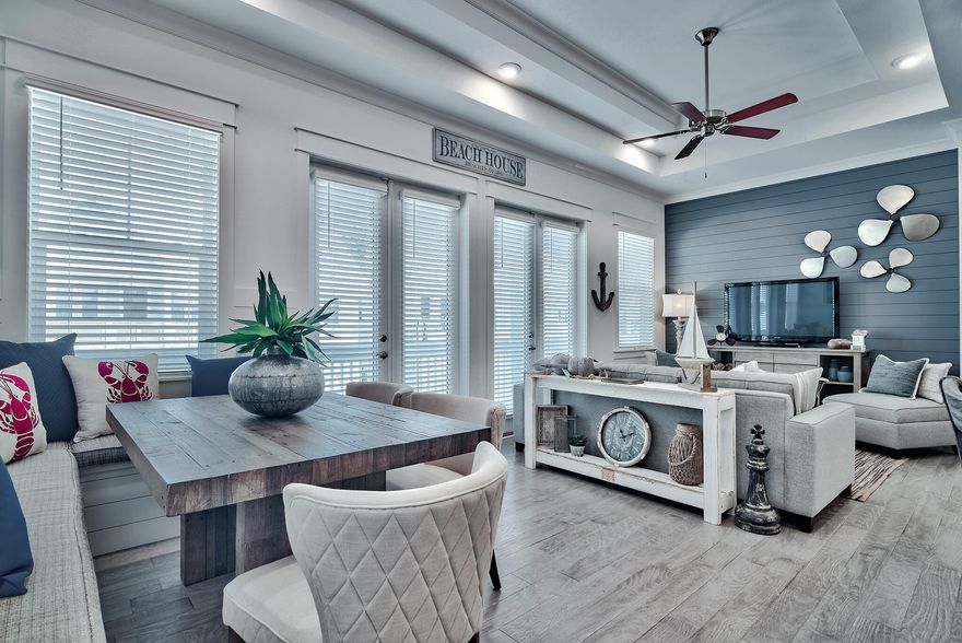 Welcome to Prominence one of the most sought-after communities on Hwy 30a - Ideally located between Alys Beach & Seagrove directly across the st from The Big Chill (AKA The Hub).  This gorgeous coastal retreat is turnkey and ready for the upcoming season - offered fully furnished w/small exclusion list & conveys with a street legal 6-seater golf cart w/new batteries.  This Aruba flr pln offers approximately 1,200 sq ft of open living space, 2br/2ba + 1 car garage & was one of the last triplexes to be completed on north side in 2019.  It sits next to the largest greenspace in the community & has a proven rental history w/an ACTUAL gross revenue of over $95k/year.  You will fall in love with this home as it oozes charm with its coastal feel & tons of upgrades!  Its professionally designed