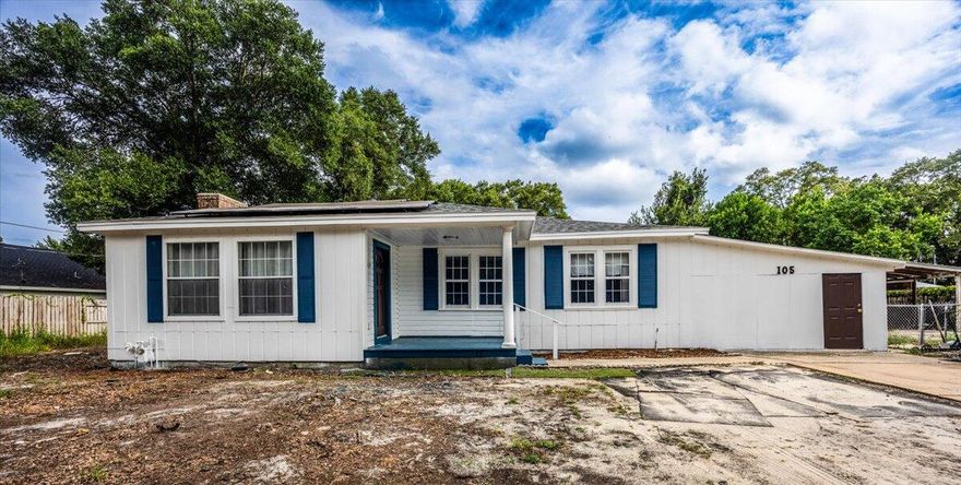 Come see this charming Florida cottage ready to move in. This home offers 3 bedrooms, 2 bathrooms, and 1,572 sq ft of comfortable living space with a host of recent upgrades. Enjoy peace of mind with a new HVAC (2025), water heater (2024), roof (2022), new aluminum wiring throughout (2021), remodeled bathrooms (2025). Fresh interior and exterior paint (2024) and new laminate flooring throughout create a bright, modern feel.Step onto the inviting covered front porch and into a spacious living/dining area filled with natural light. The functional layout is perfect for both everyday living and entertaining. Ideally situated just minutes from popular restaurants, shopping centers, fitness facilities, parks, military bases Hurlburt and Eglin, and the Emerald Coast's crystal-clear beaches